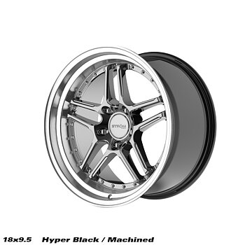 Ström Wheels DS-05 18x9,5 ET15 5x114,3 Hyper Black / Polerad