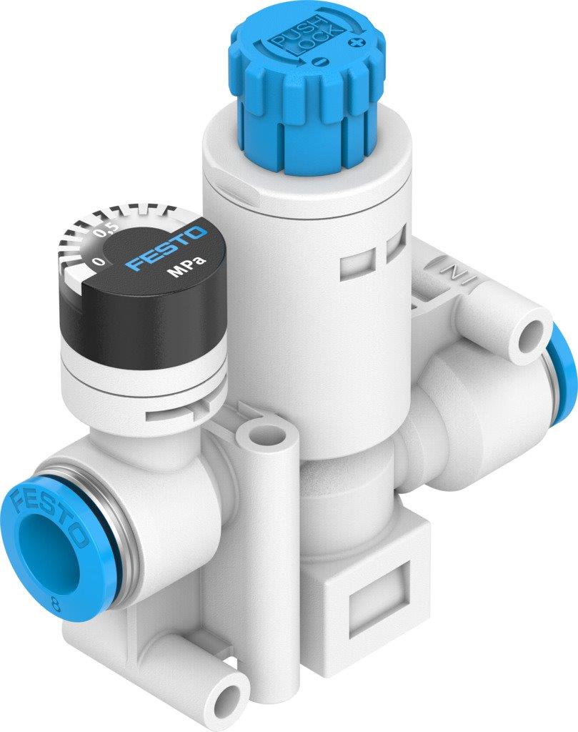 Festo tryckregulator med manometer för 4mm slang