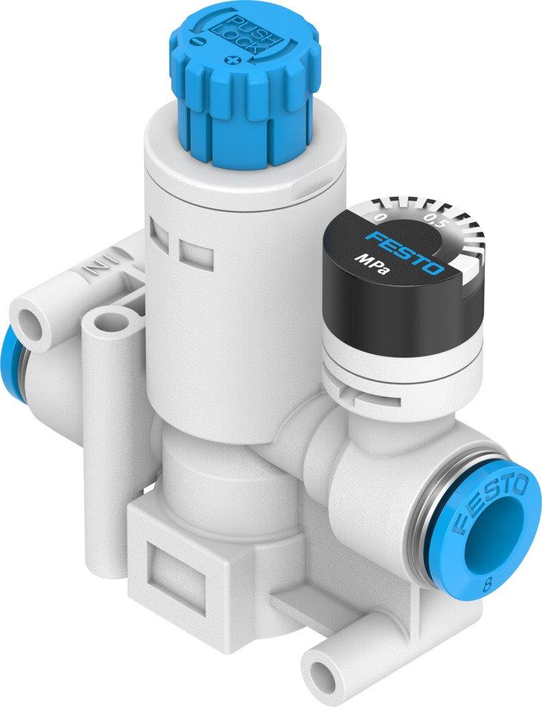 Festo tryckregulator med manometer för 4mm slang - 4
