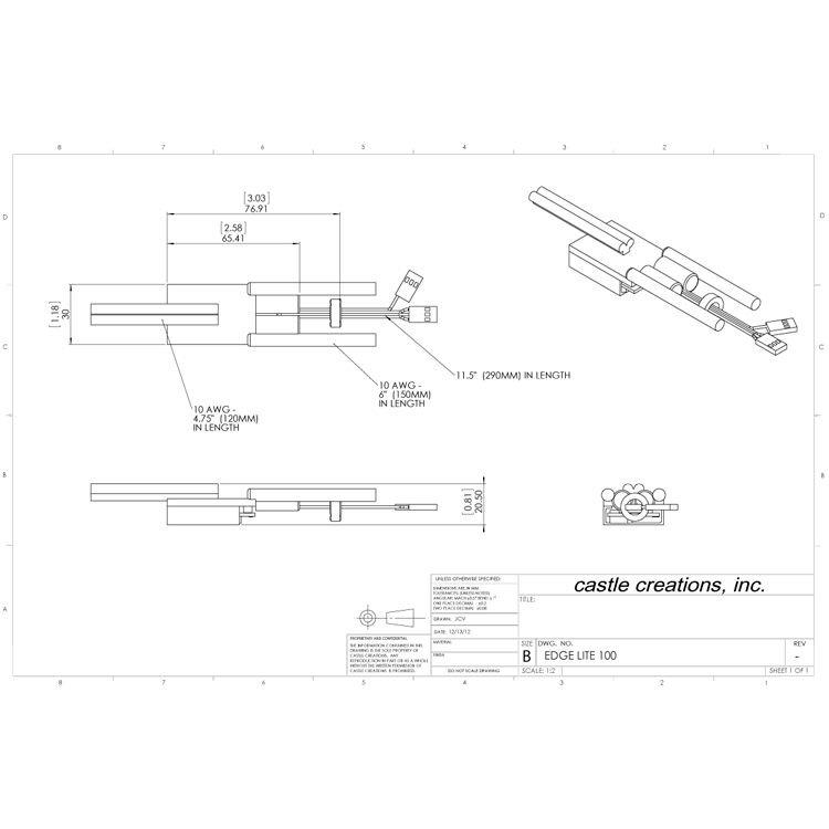 Castle Creations PHOENIX EDGE LITE 100 - 25V 100A ESC - 3