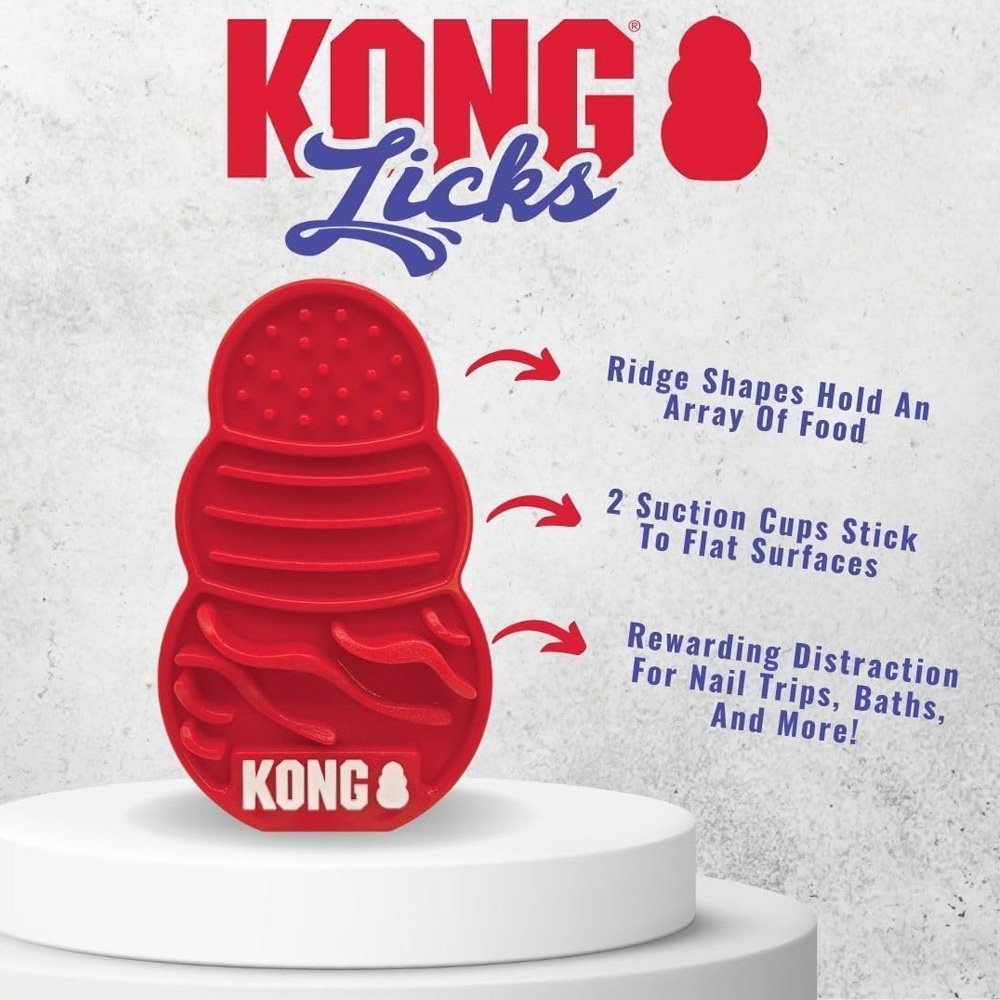 KONG Licks Mat - Tappetino Dispenser Giochi Per Cani Con Ventose - Foto 4