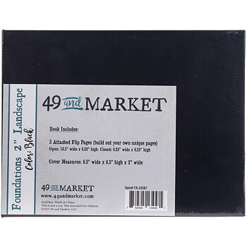 49 And Market - Foundations 2" Landscape Album 6.5"X8.5" - Black