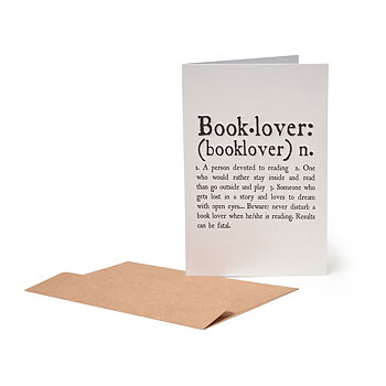 Book Lover : Dubbelt kort med kuvert