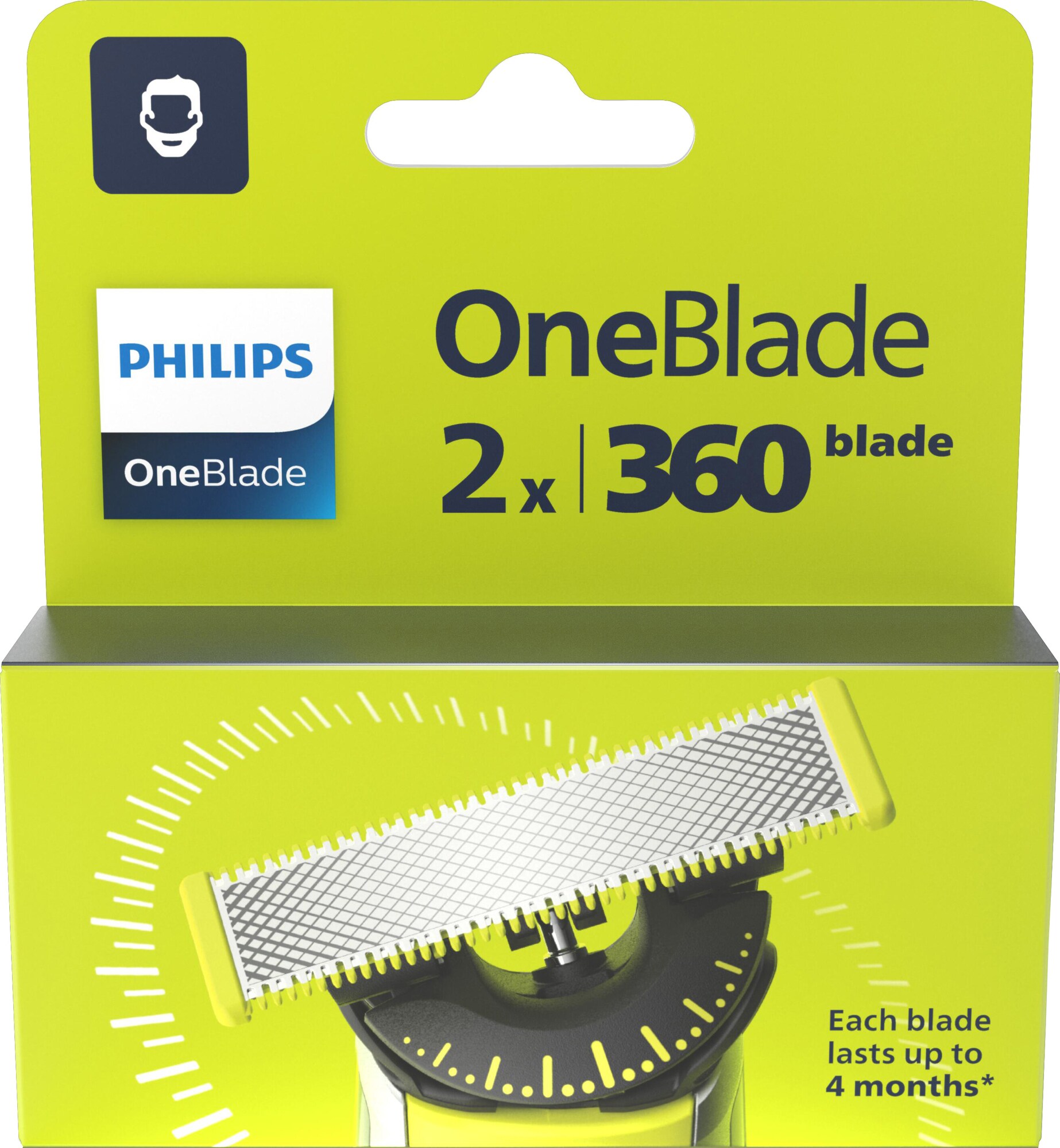 Philips OneBlade 360 ersättningsblad QP420/50 (2-pack)