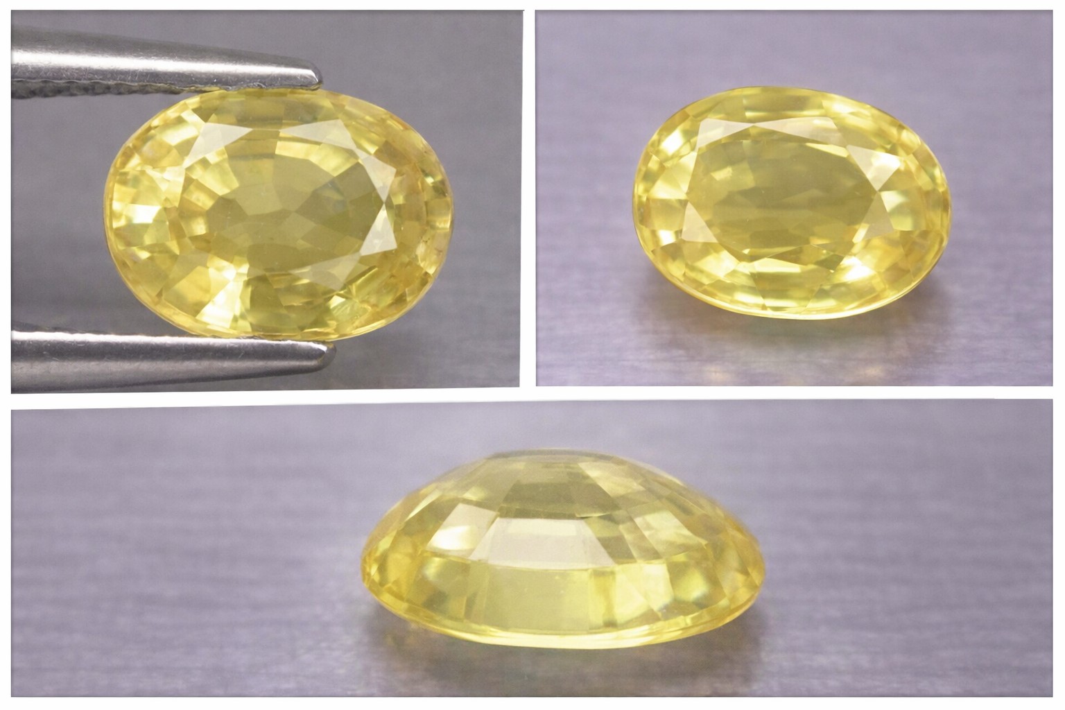 Vacker 5.1x4 mm oval slipad naturlig gul safir ädelsten - 4