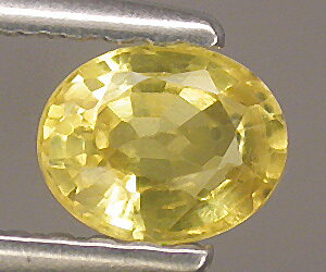 Vacker 5.1x4 mm oval slipad naturlig gul safir ädelsten