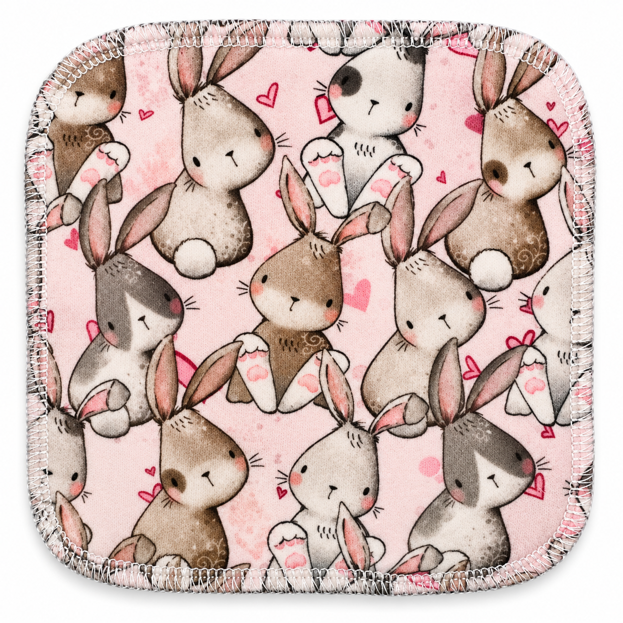 Återanvändbara tvättlappar med kaniner – 8-pack | 15 × 15 cm - 2