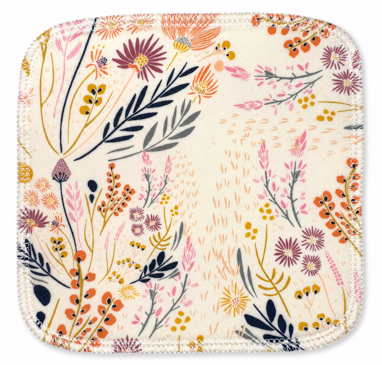 Återanvändbara tvättlappar i jersey – Blommor | 9-pack - 3