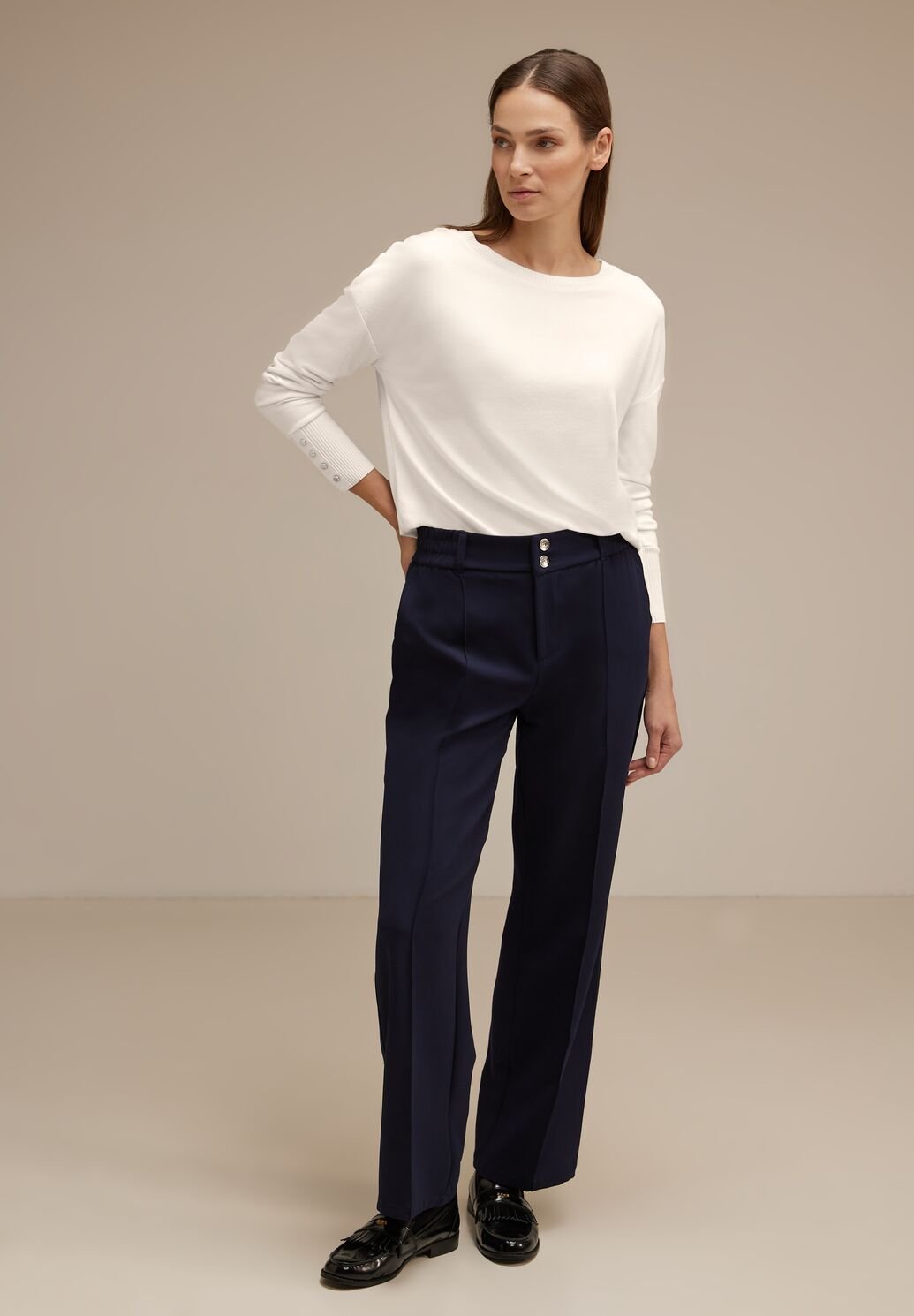 Rib neck U-boat Shirt Lucid White