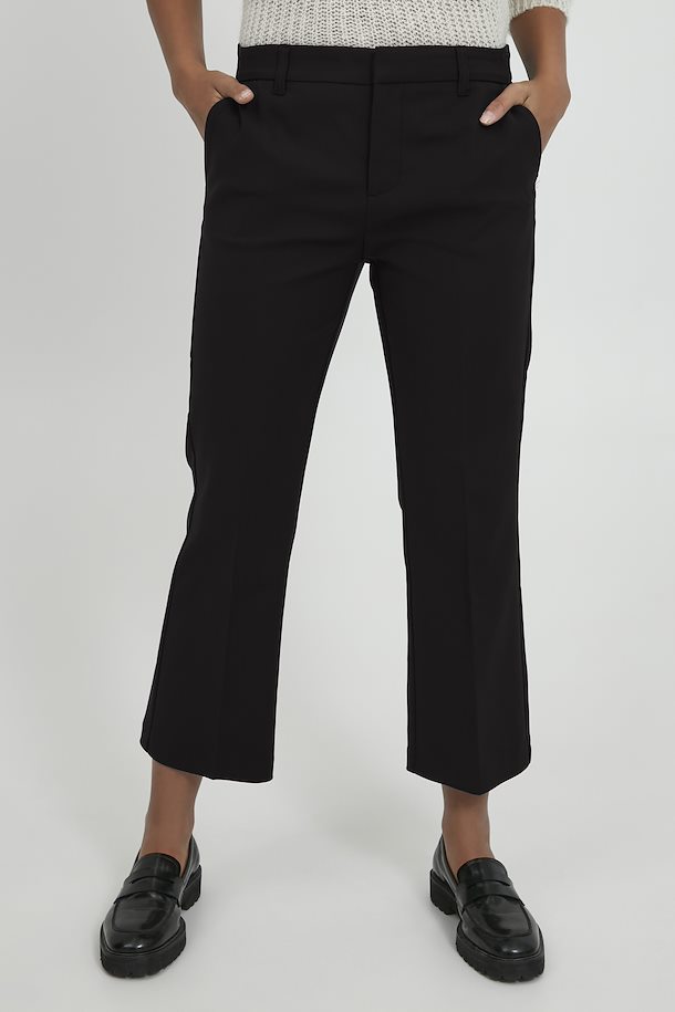 PZBINDY HW Pant Kickflared Leg Black beauty