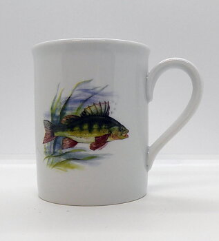 Mugg i benporslin Fiskar
