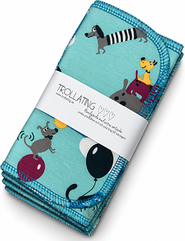 Återanvändbara tvättlappar med hundar – 13-pack | 15 × 15 cm
