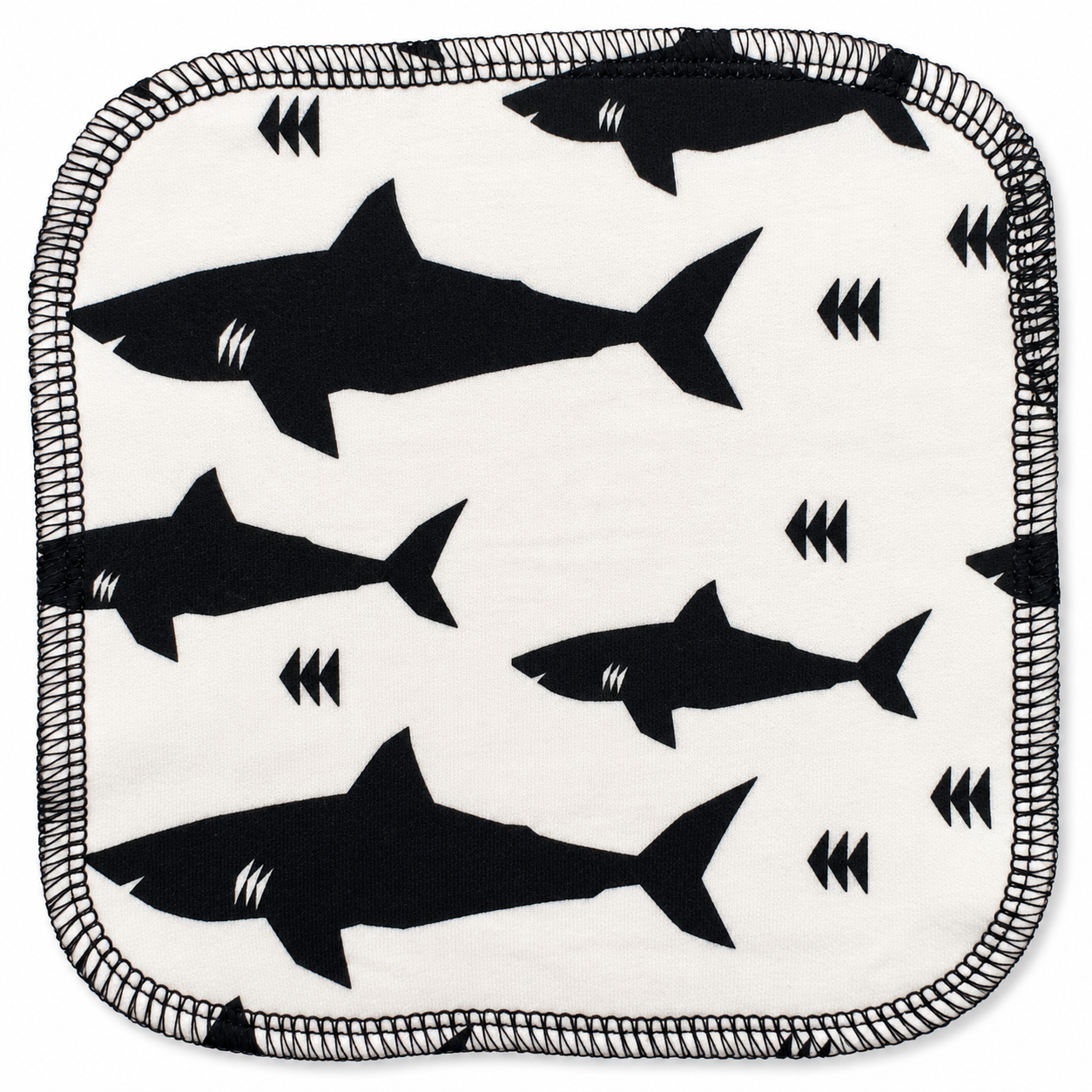 Återanvändbara tvättlappar i jersey – Hajar | 9-pack - 3