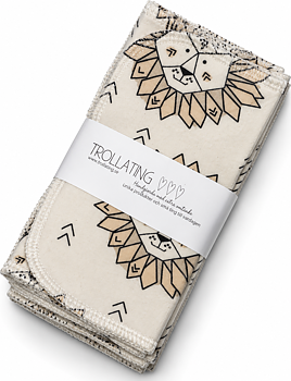 Återanvändbara tvättlappar lejon – 14-pack | 15 × 15 cm