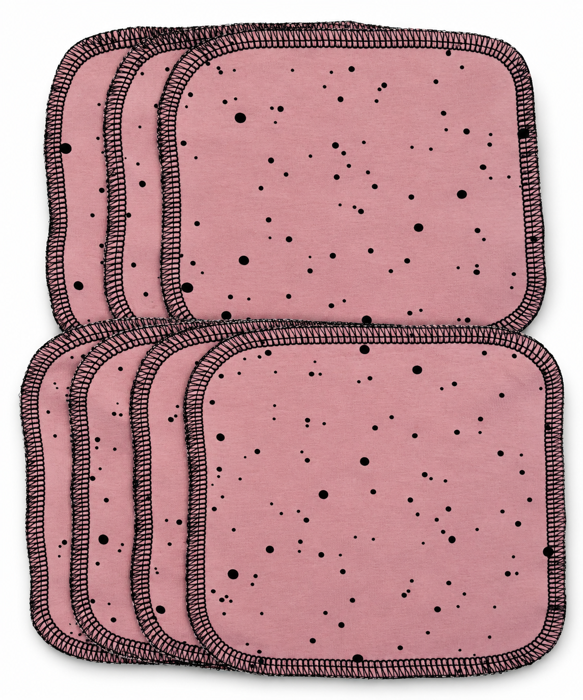 Återanvändbara tvättlappar rosa – 7-pack | 15 × 15 cm - 3