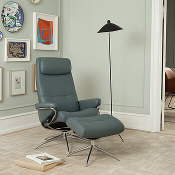 Berlin Fåtölj Hög Rygg + Fotpall (flera val) - Stressless®