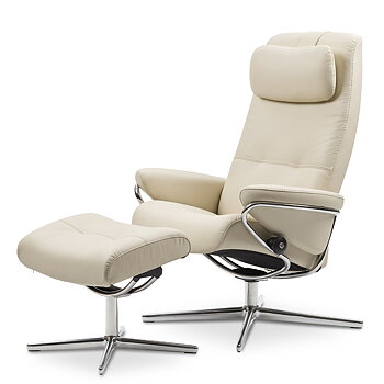 Berlin Fåtölj Hög Rygg + Fotpall (flera val) - Stressless®