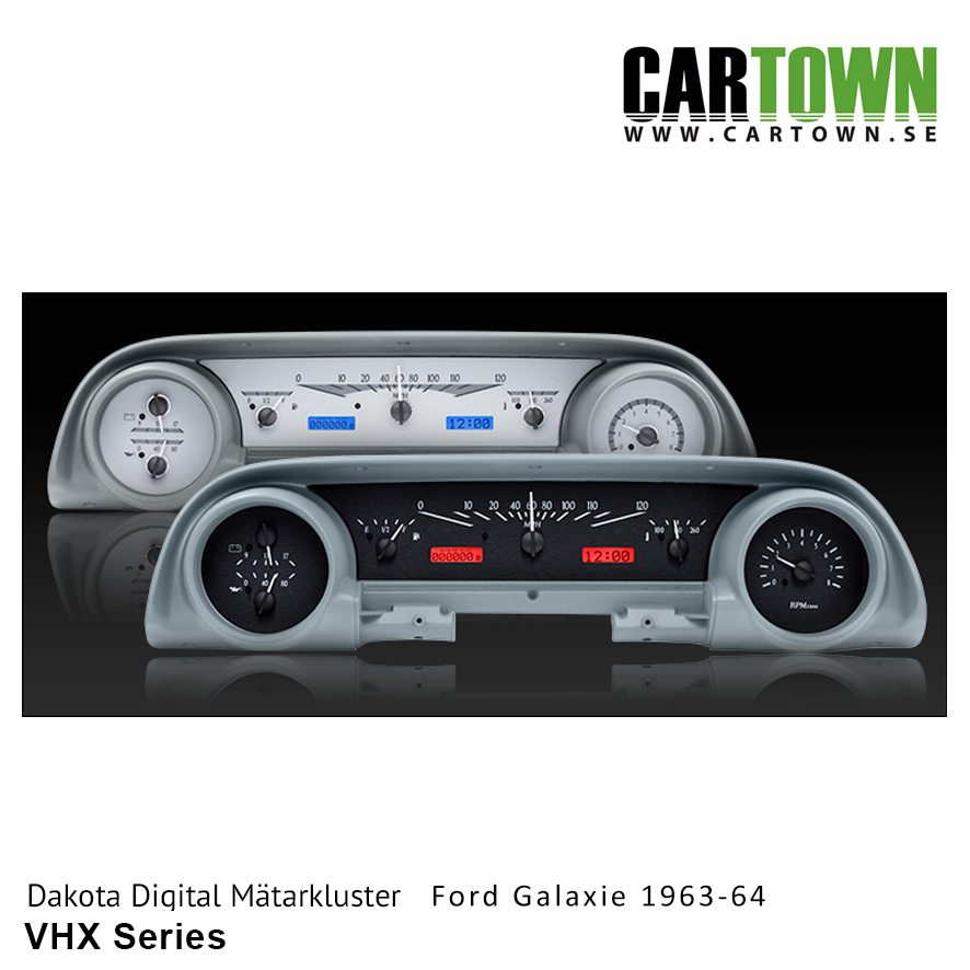 Mätarkluster Ford 1963-64 Galaxie VHX/MHX