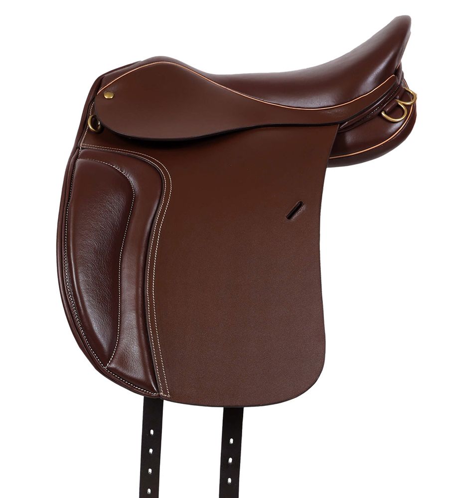 Dressyrsadel i läder med Polyflexbom. Flexzone- Saddles "Icelandic" - 5 Utbytbara koppjärn - 4