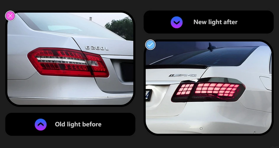4. Facelift Clearglas "S-Class coupe look"  2pcs Version 1 - 3