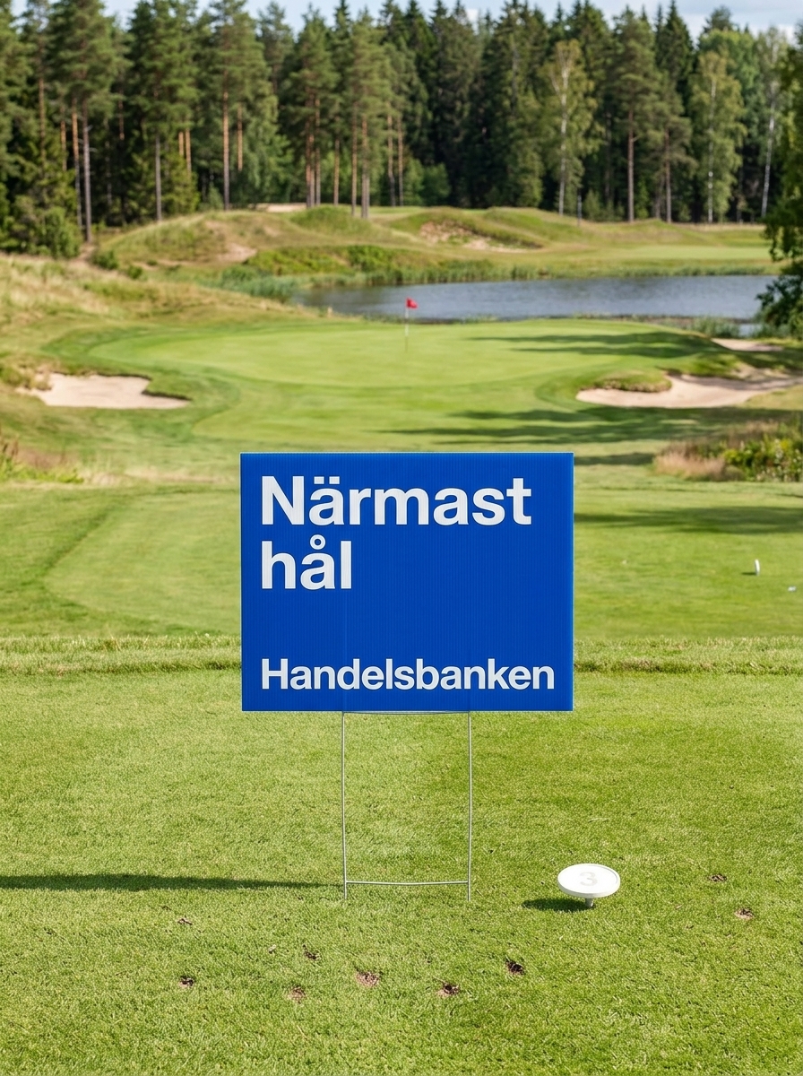 Skylt "Närmast hål"