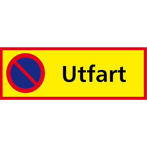 Parkering Förbjuden Utfart, 590 x 210 mm