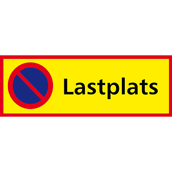 Parkering Förbjuden Lastplats, 590 x 210 mm