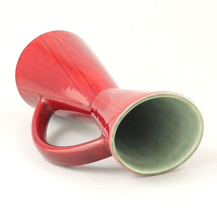 Carl-Harry Stålhane (California 1952) Red/Gray Pitcher Vase 18 cm