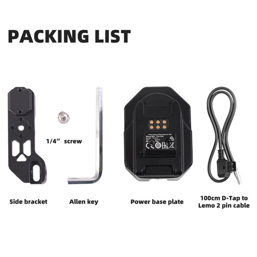 DigitalFoto Solution Limited Power Supply Baseplate with D-Tap & NATO Mount for DJI RS 2/3/RS 3 Pro - 4