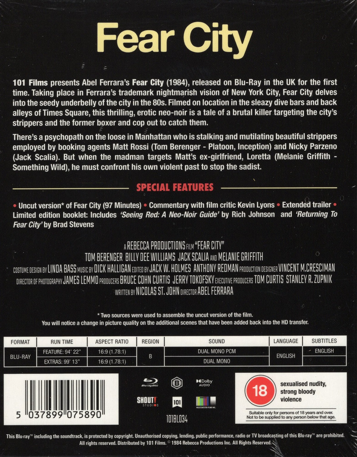 Fear City (1984) (Limited Edition) (ej svensk text) (Blu-ray) - 2