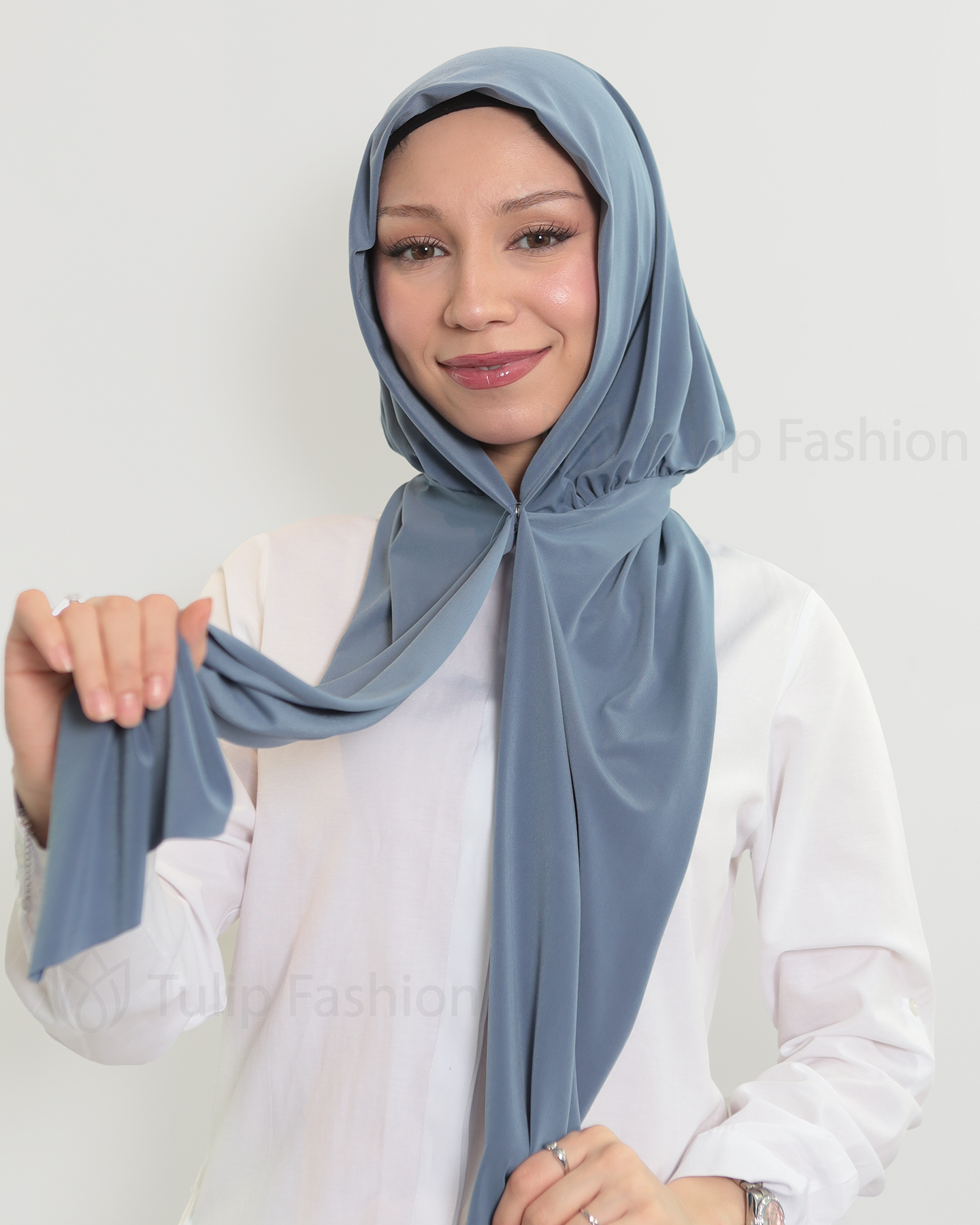 Hijab - Instant Lycra - Ocean blue - 4