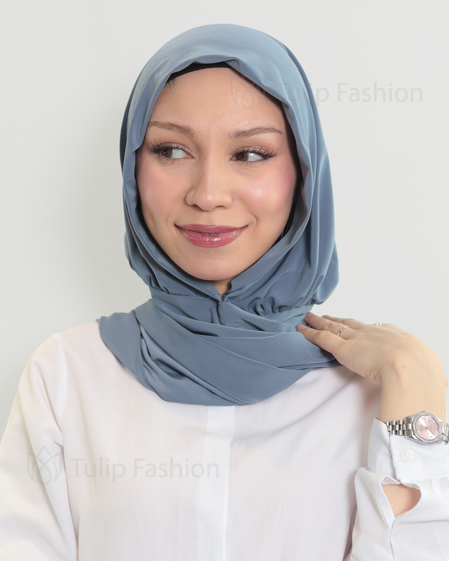 Hijab - Instant Lycra - Ocean blue