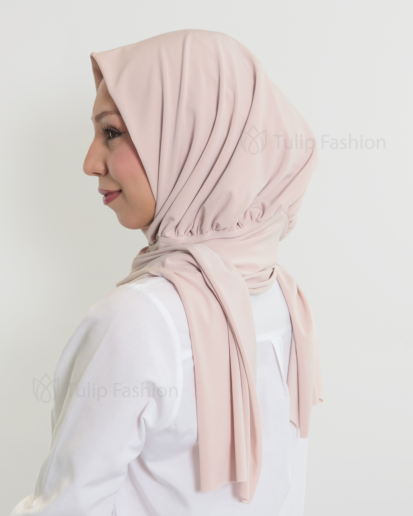 Hijab - Instant Lycra - Powder pink - 2