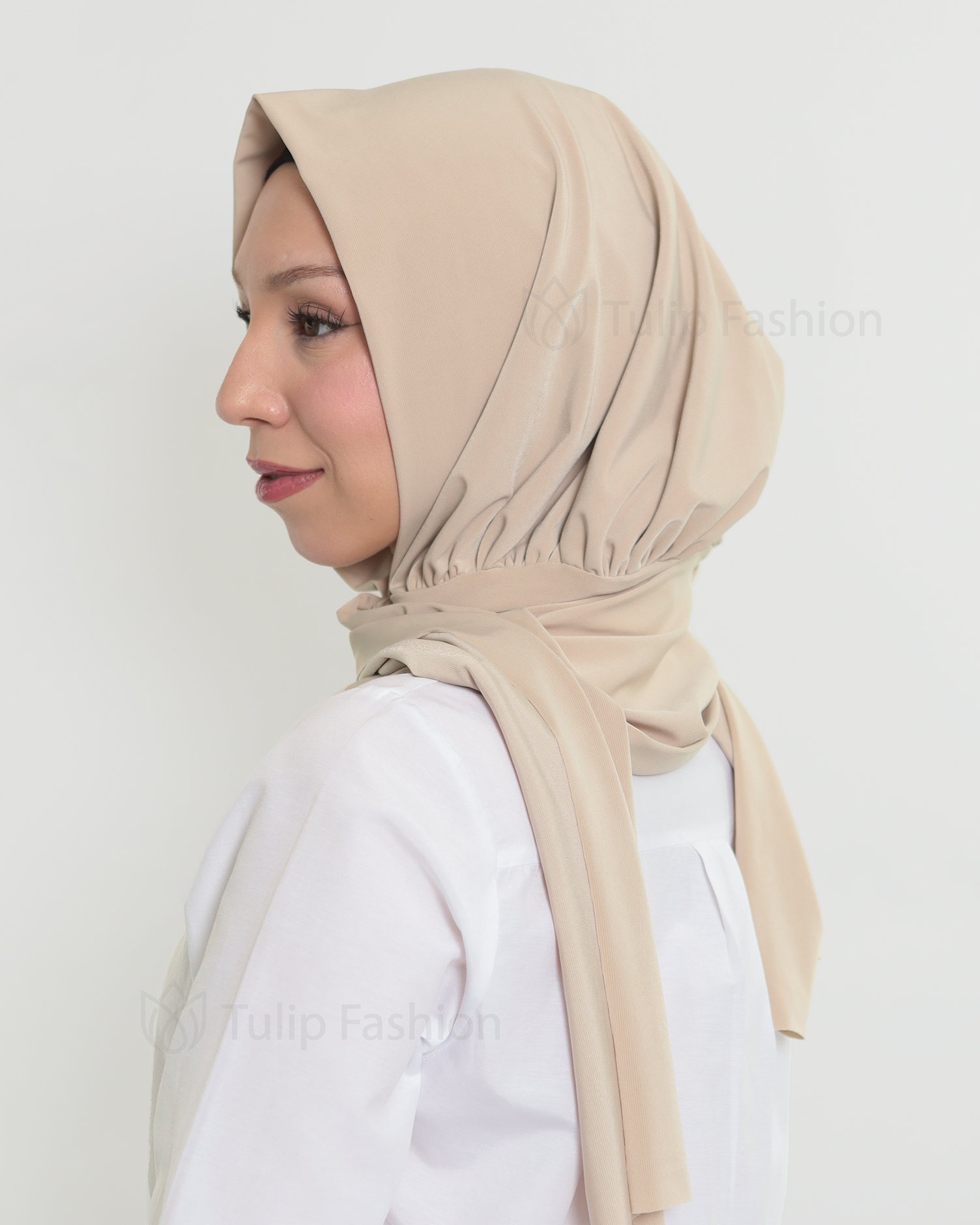 Hijab - Instant Lycra - Beige - 2
