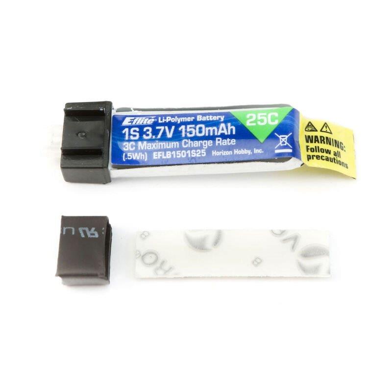 E-flite 3.7V 150mAh 1S 25C LiPo Battery: PH 1.25 (Ultra Micro) - 2