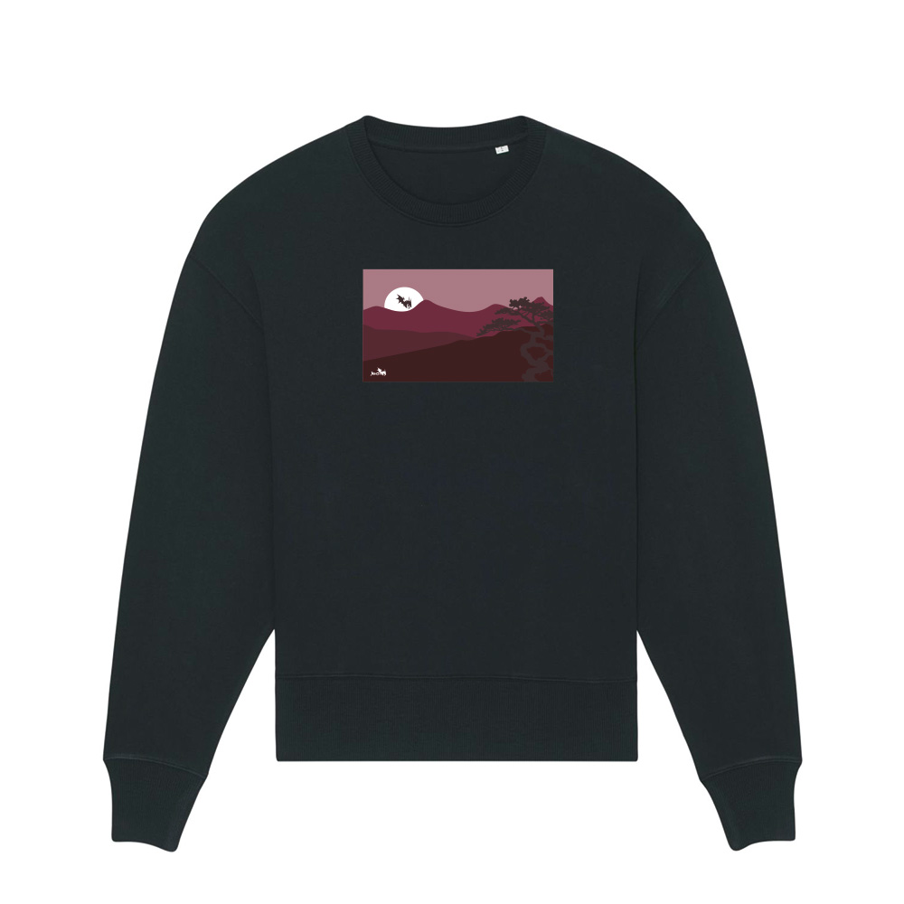 Sunset Collection Boxy Sweater Black