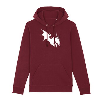 Närcon White Dragon Hoodie Burgundy 