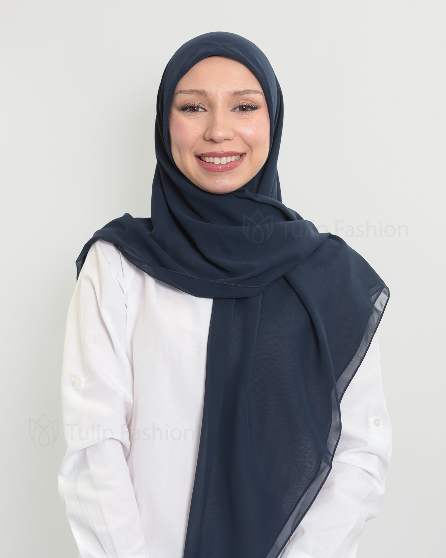 Hijab - Square Chiffon 120 cm - Midnight Blue