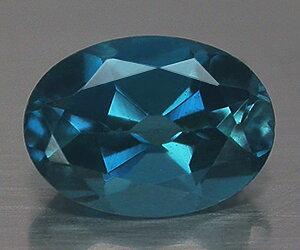 Impresionante piedra preciosa de topacio azul Londres natural de talla ovalada de 7,1x5,1 mm