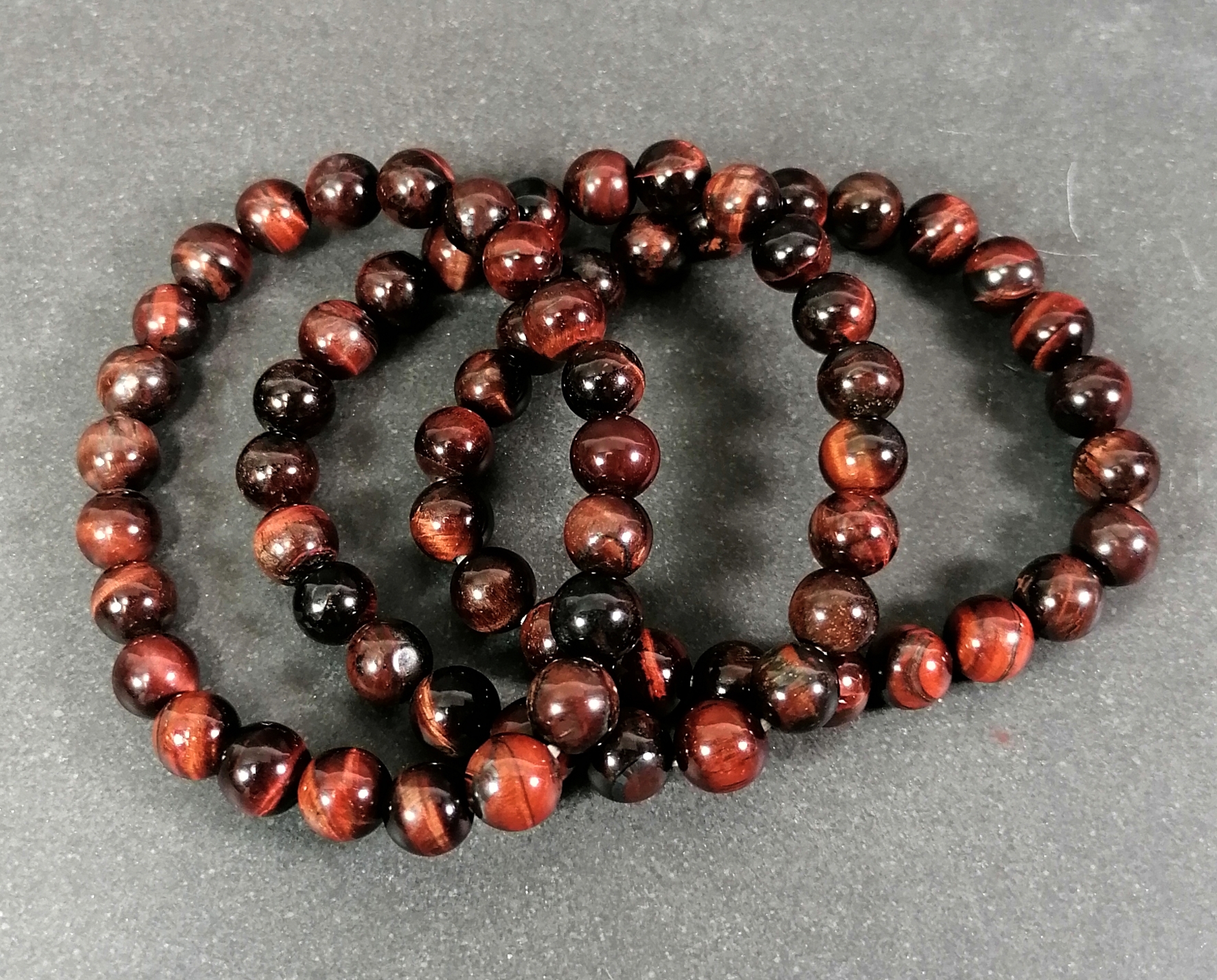 Stenarmband med 8mm pärlor - Oxöga
