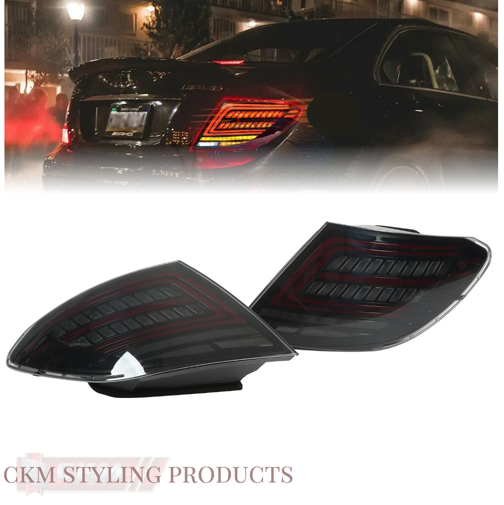Clear taillights LED C-Style  2pcs set Smoke