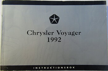 1992 Chrysler Voyager Instruktionsbok svensk