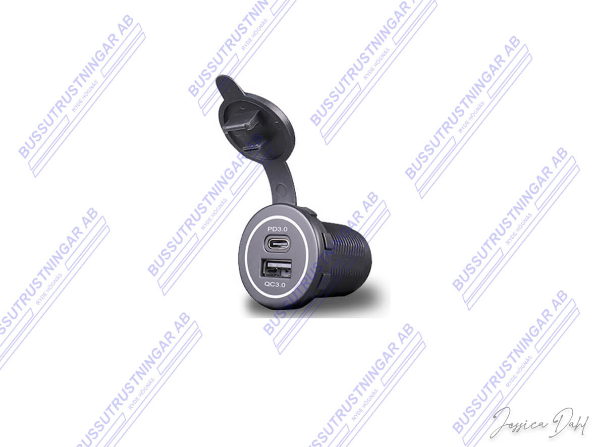 USB- uttag 12/24 Volt