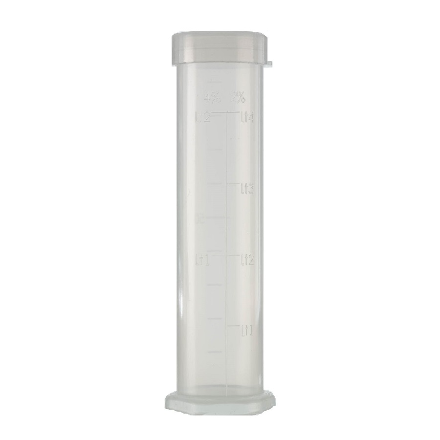 Messglas 100 ml mit Deckel (Kunststoff)