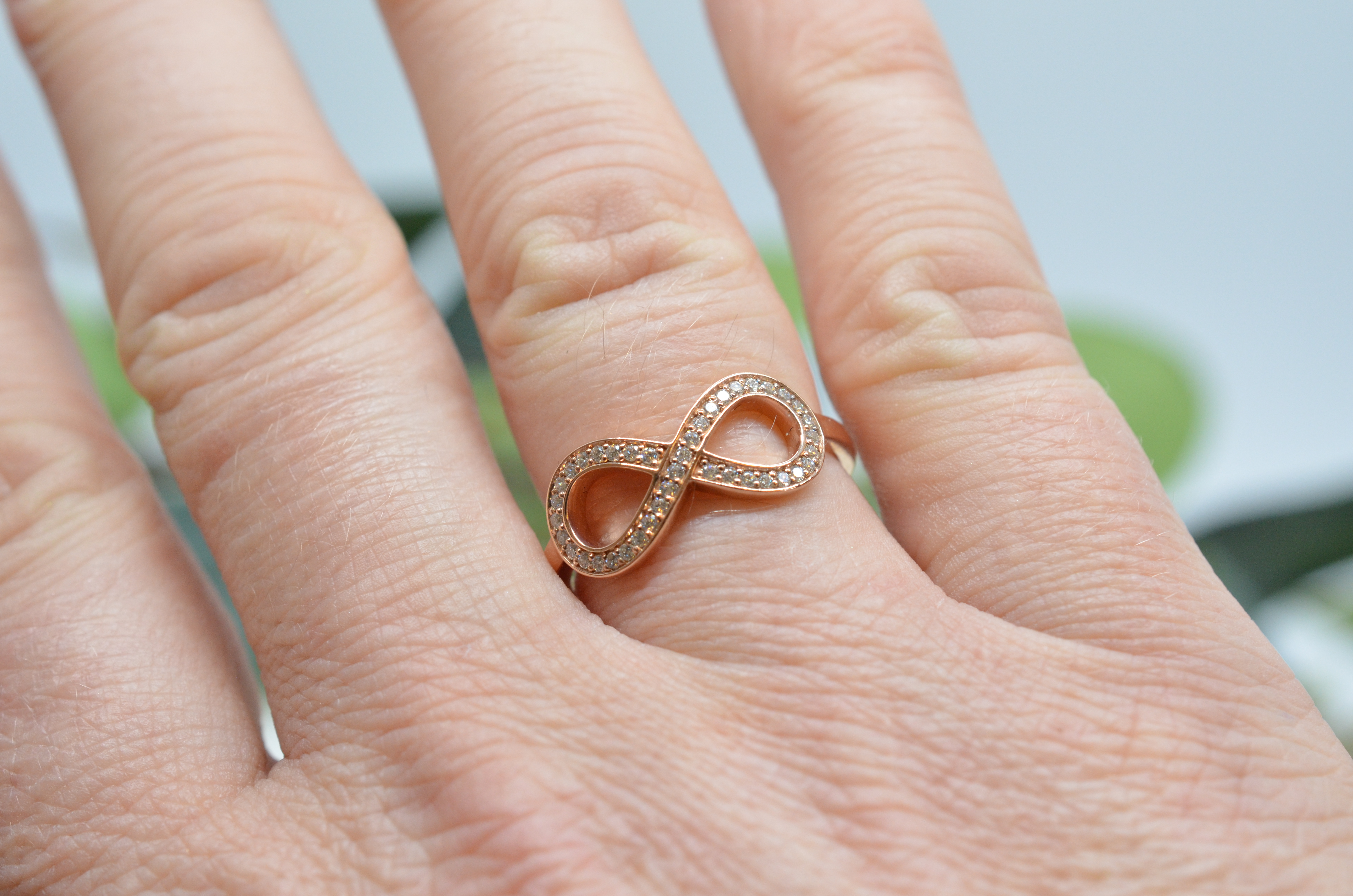 Second Hand Thomas Sabo "Eternity" rose gold gilded ring with cz - 5