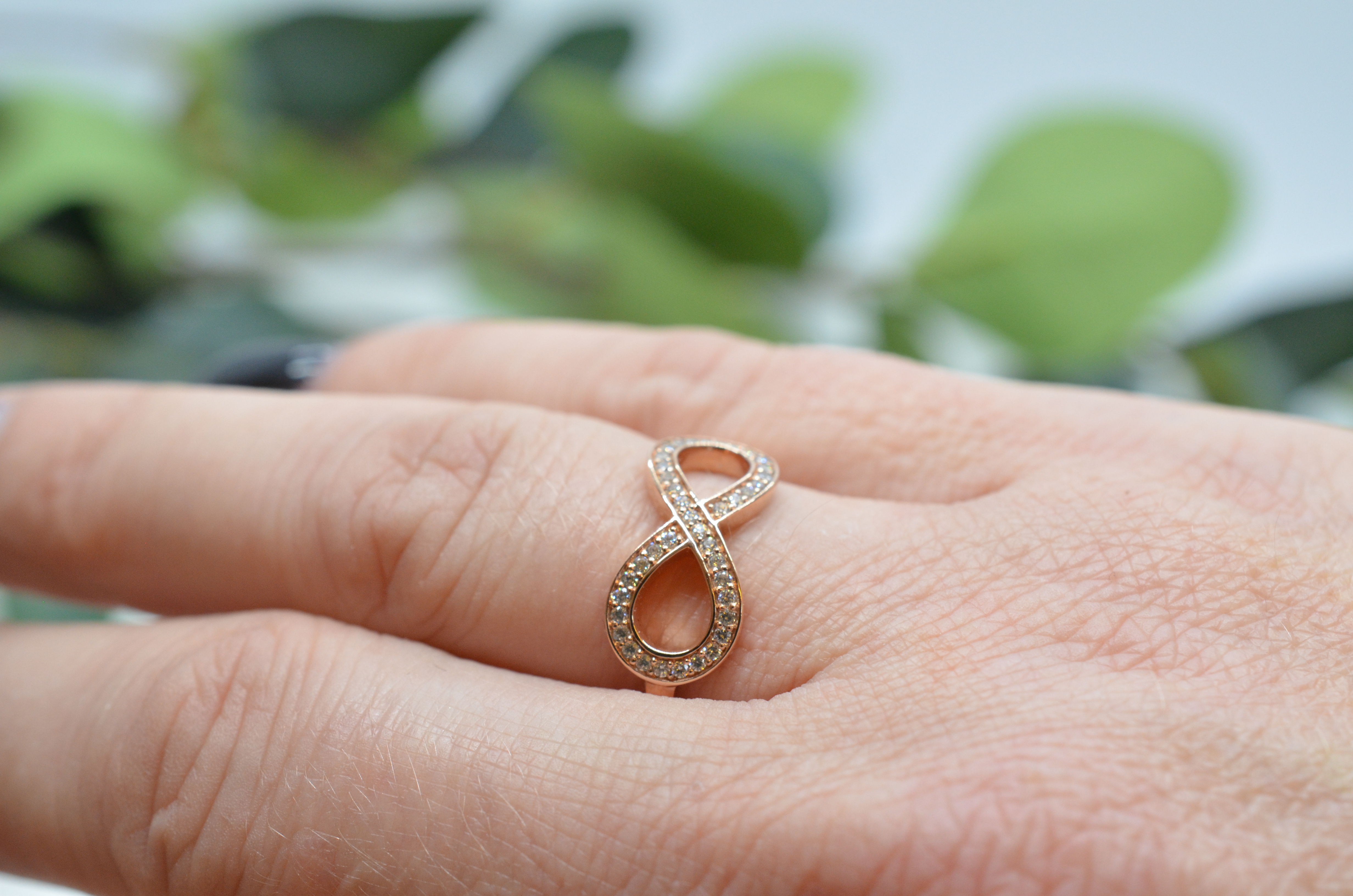 Second Hand Thomas Sabo "Eternity" rose gold gilded ring with cz - 6