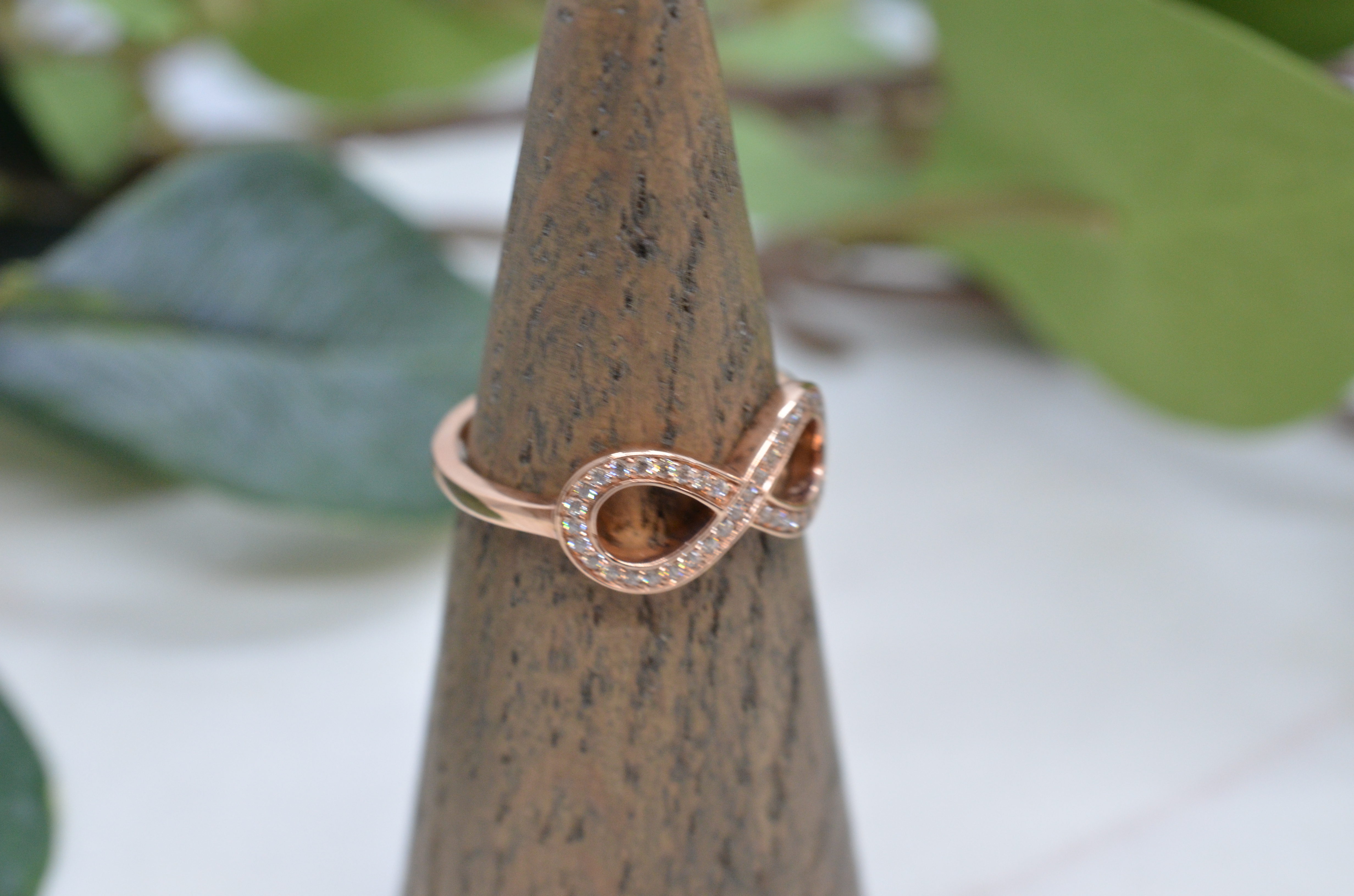 Second Hand Thomas Sabo "Eternity" rose gold gilded ring with cz - 2