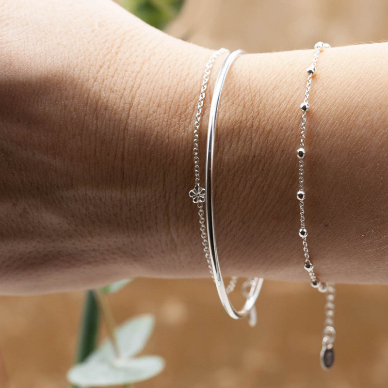 Stelt silverarmband - 3