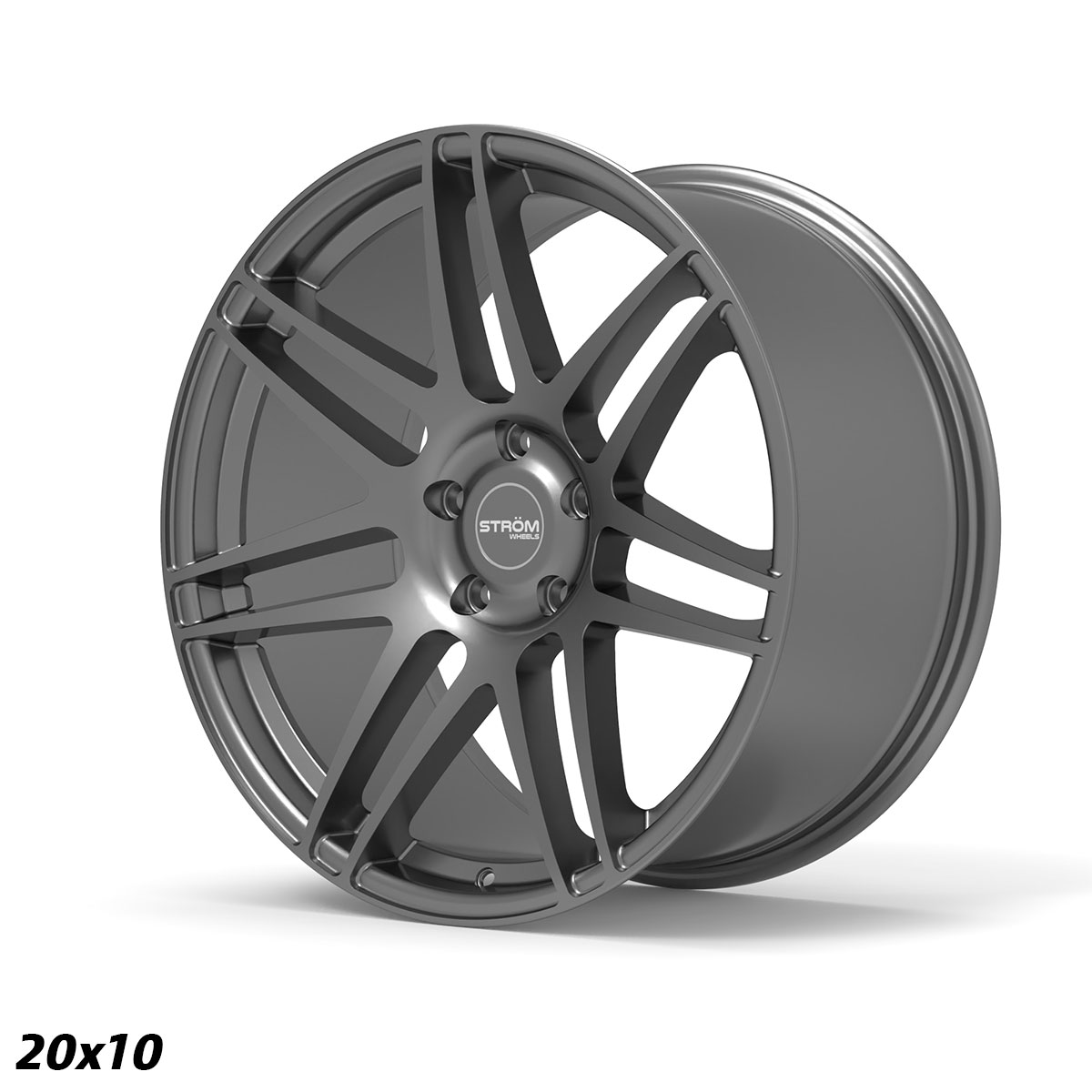 Ström Wheels STR3 F14 20x10 ET42 5x112 Gloss Gun Metal