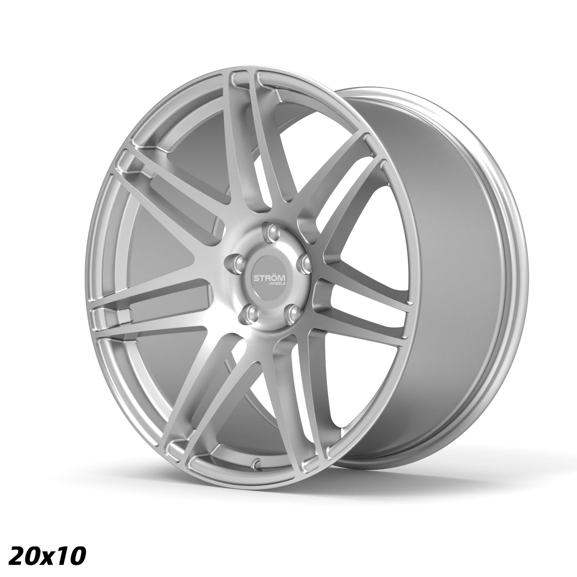 Ström Wheels STR3 F14 20x10 ET42 5x112 Quartz Silver